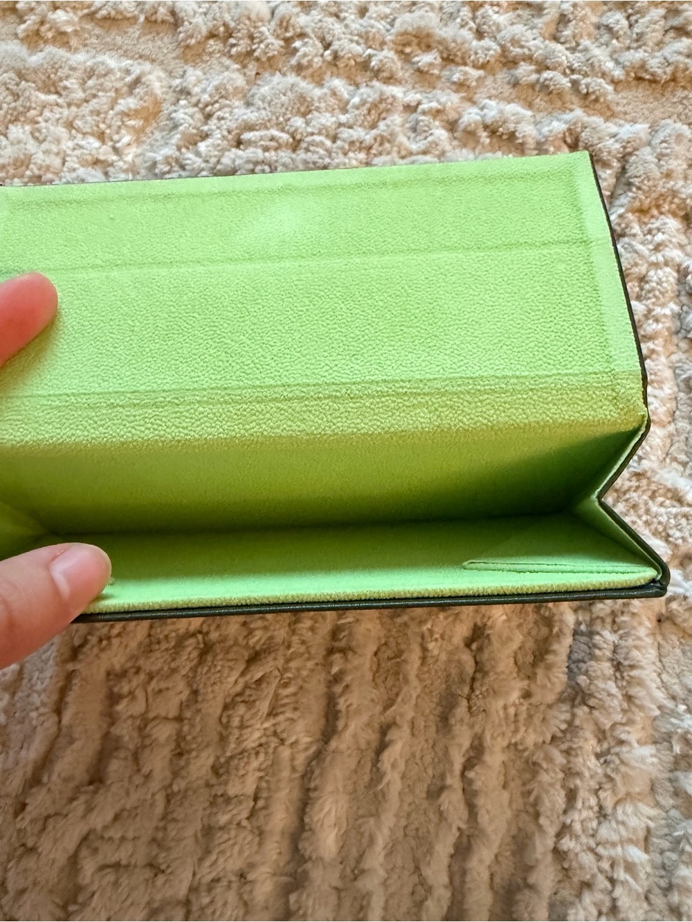 Longchamp Dark Green Envelope Wallet - Picture 4 of 6